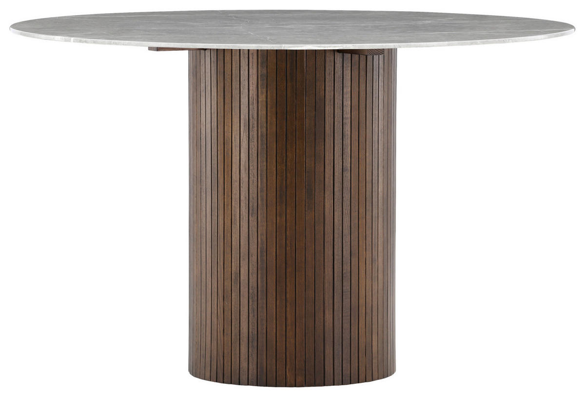 ESSTISCH in Holz, Glas 120/120/74 cm  - Dunkelgrau/Braun, Design, Glas/Holz (120/120/74cm) - Livetastic