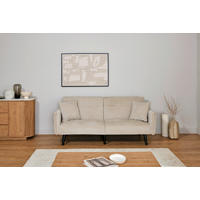 SCHLAFSOFA Bouclé Champagner  - Champagner/Schwarz, MODERN, Holz/Textil (191/83/84cm) - Livetastic