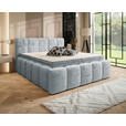 BOXBETT 200/200 cm,  in Hellgrau, gepolstertes Kopfteil, Bettkasten, Topper, Matratzen, H3 + H3 = fest  - Hellgrau/Schwarz, MODERN, Kunststoff/Textil (200/200cm) - Xora