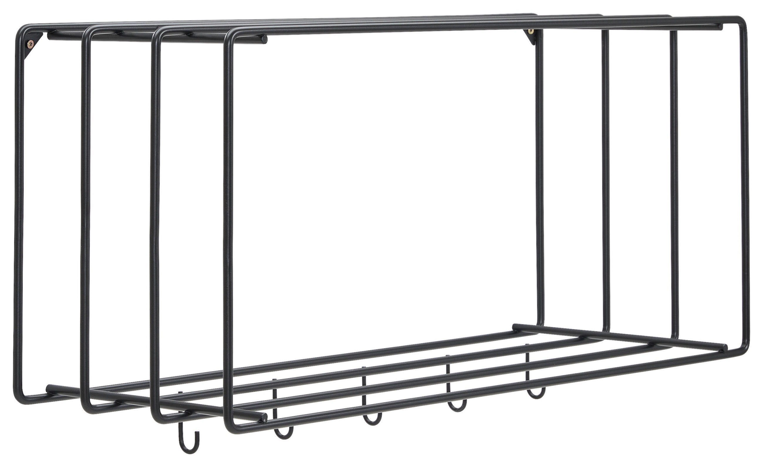 WANDGARDEROBE - Schwarz, Basics, Metall (73/38/26cm) - Livetastic