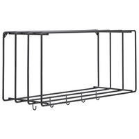 WANDGARDEROBE - Schwarz, Basics, Metall (73/38/26cm) - Livetastic