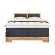 BOXSPRINGBETT 180/200 cm  in Braun, Eichefarben  - Eichefarben/Braun, Natur, Holz/Textil (180/200cm) - Linea Natura