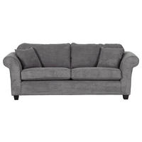 3-SITZER-SOFA in Cord Dunkelgrau  - Dunkelgrau/Dunkelbraun, KONVENTIONELL, Holz/Textil (215/70/90cm) - home24