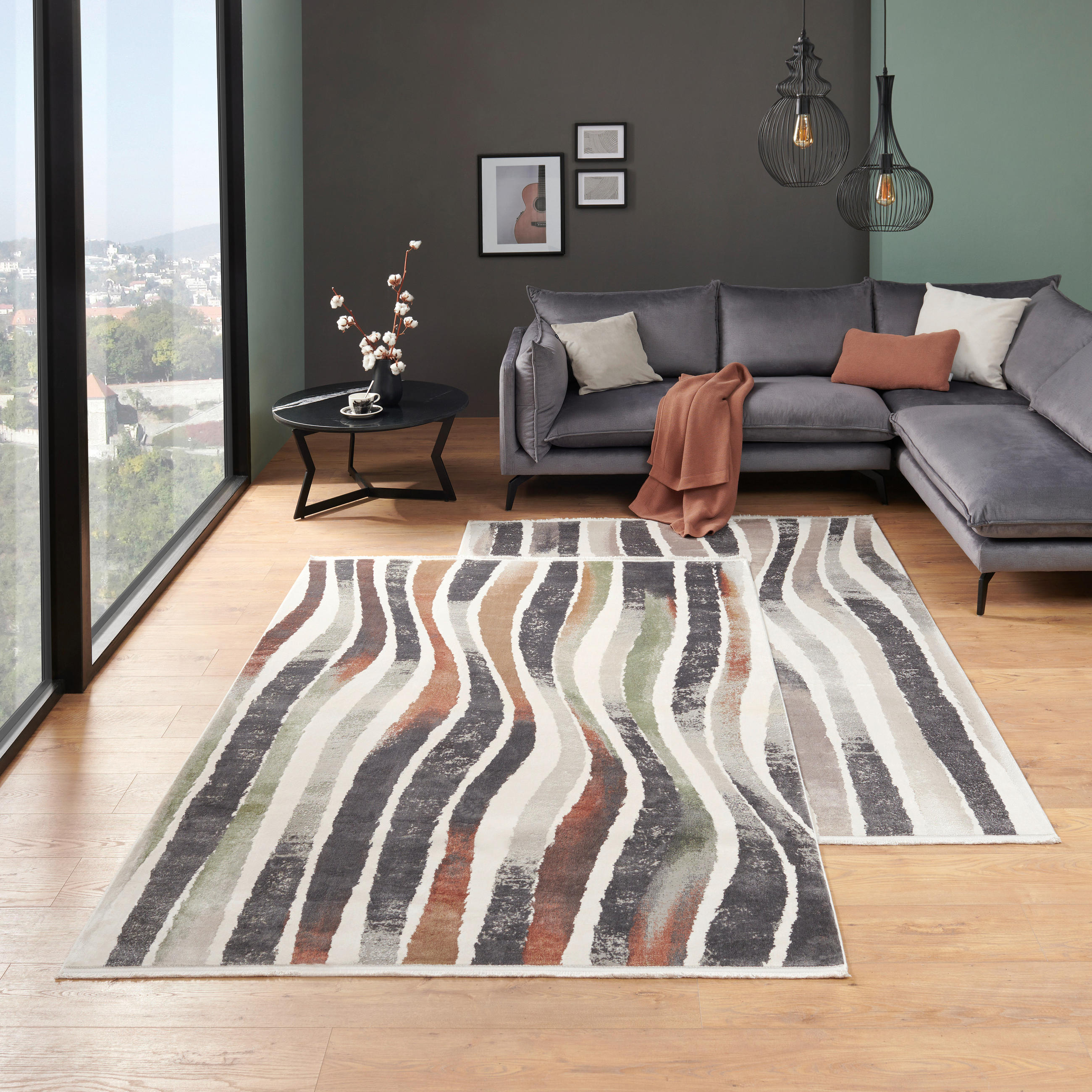 TKANÝ KOBEREC, 160/230 cm, viacfarebná - viacfarebná, Design, textil (160/230cm) - Dieter Knoll
