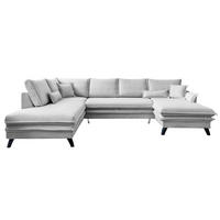 SOFFA i mikrofiber ljusgrå  - ljusgrå/svart, Design, trä/textil (200/302/150cm) - P & B