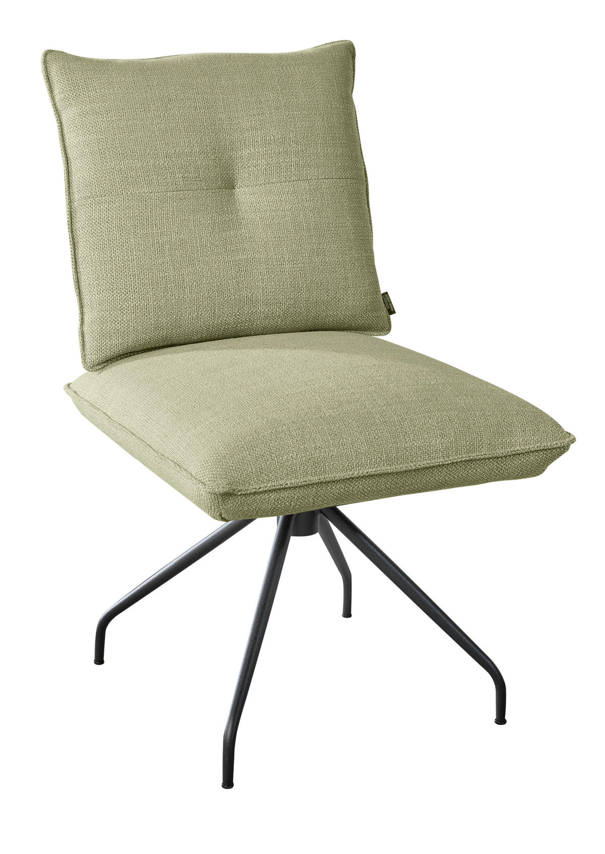 STUHL  in Stahl Struktur Metall, Textil  - Beige/Schwarz, Design, Textil/Metall (50/90/70cm) - Dieter Knoll