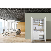 SCHRANKKÜCHE 104/193/67 cm  in Weiss  - Weiss/Edelstahlfarben, Modern, Holzwerkstoff/Metall (104/193/67cm) - Respekta