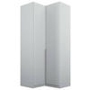 ECKKLEIDERSCHRANK 100/229/102 cm  - Hellgrau/Alufarben, Modern, Holzwerkstoff (100/229/102cm) - Rauch Möbel