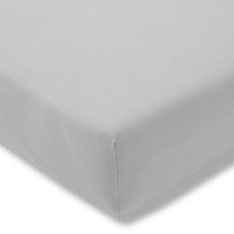 SPANNBETTTUCH Exquisit Single-Jersey 200/200 cm  - Platinfarben, Basics, Textil (200/200cm) - Estella