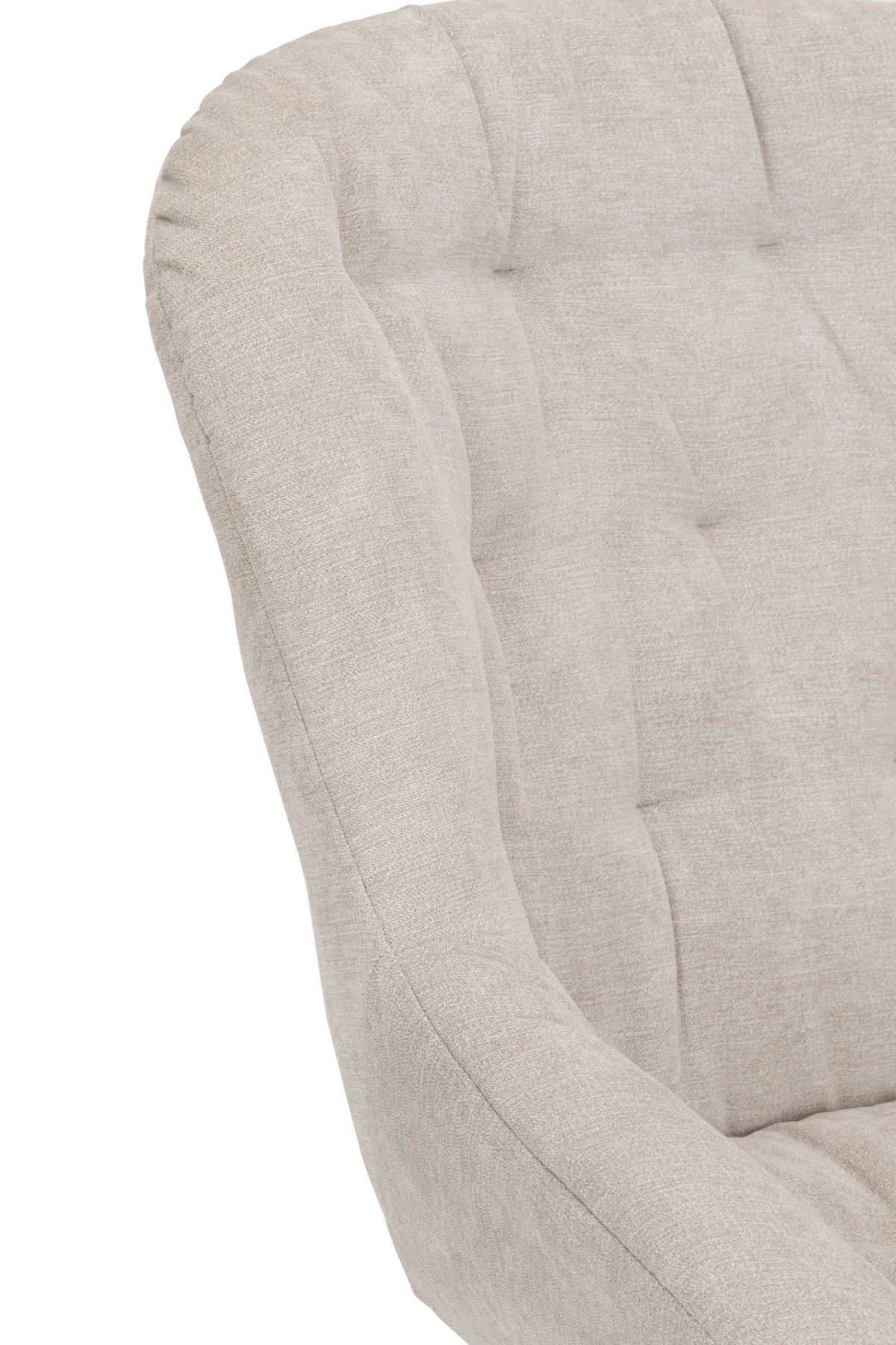 SESSEL Webstoff Beige    - Beige/Schwarz, MODERN, Textil/Metall (66/84/77cm) - MID.YOU