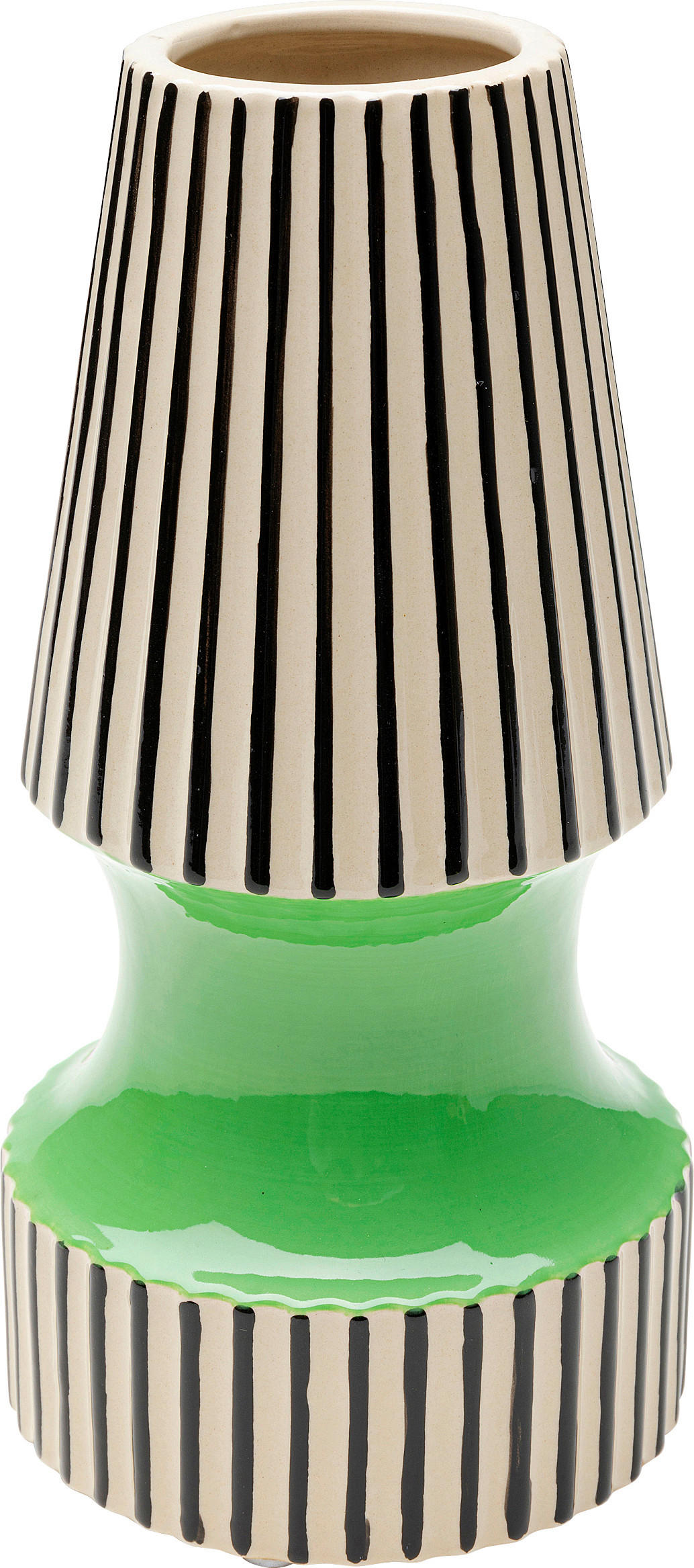 VASE 26 cm  - Schwarz/Weiß, Design, Keramik (13/26/13cm) - Kare-Design
