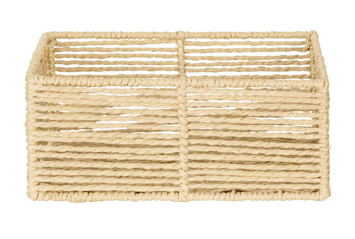 AUFBEWAHRUNGSKÖRBCHEN  - Beige, Basics, Naturmaterialien (24,5/10/15cm) - Wenko