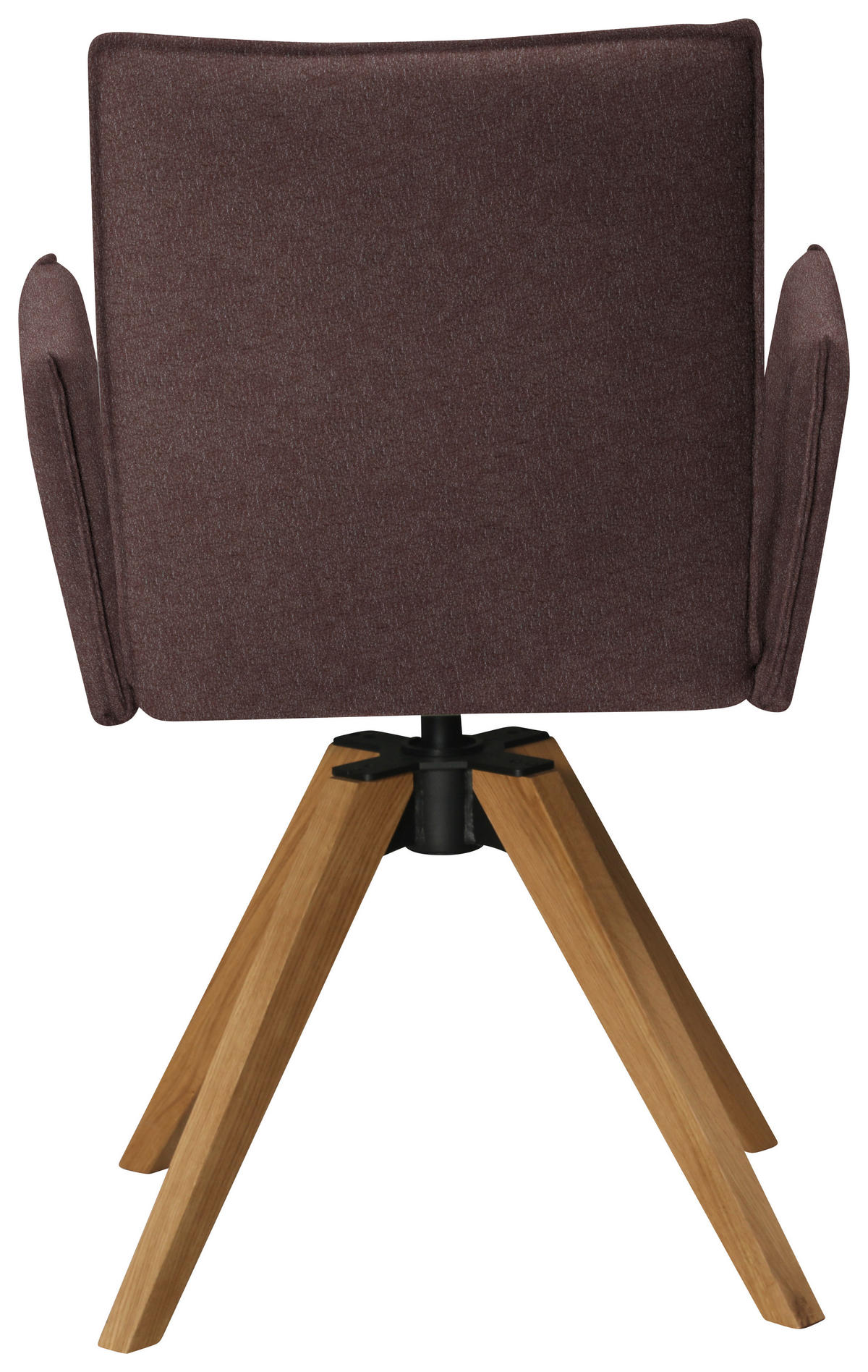 ARMLEHNSTUHL  in Lederlook  - Eichefarben/Dunkelbraun, Konventionell, Holz/Textil (64/91/61cm) - Moderano