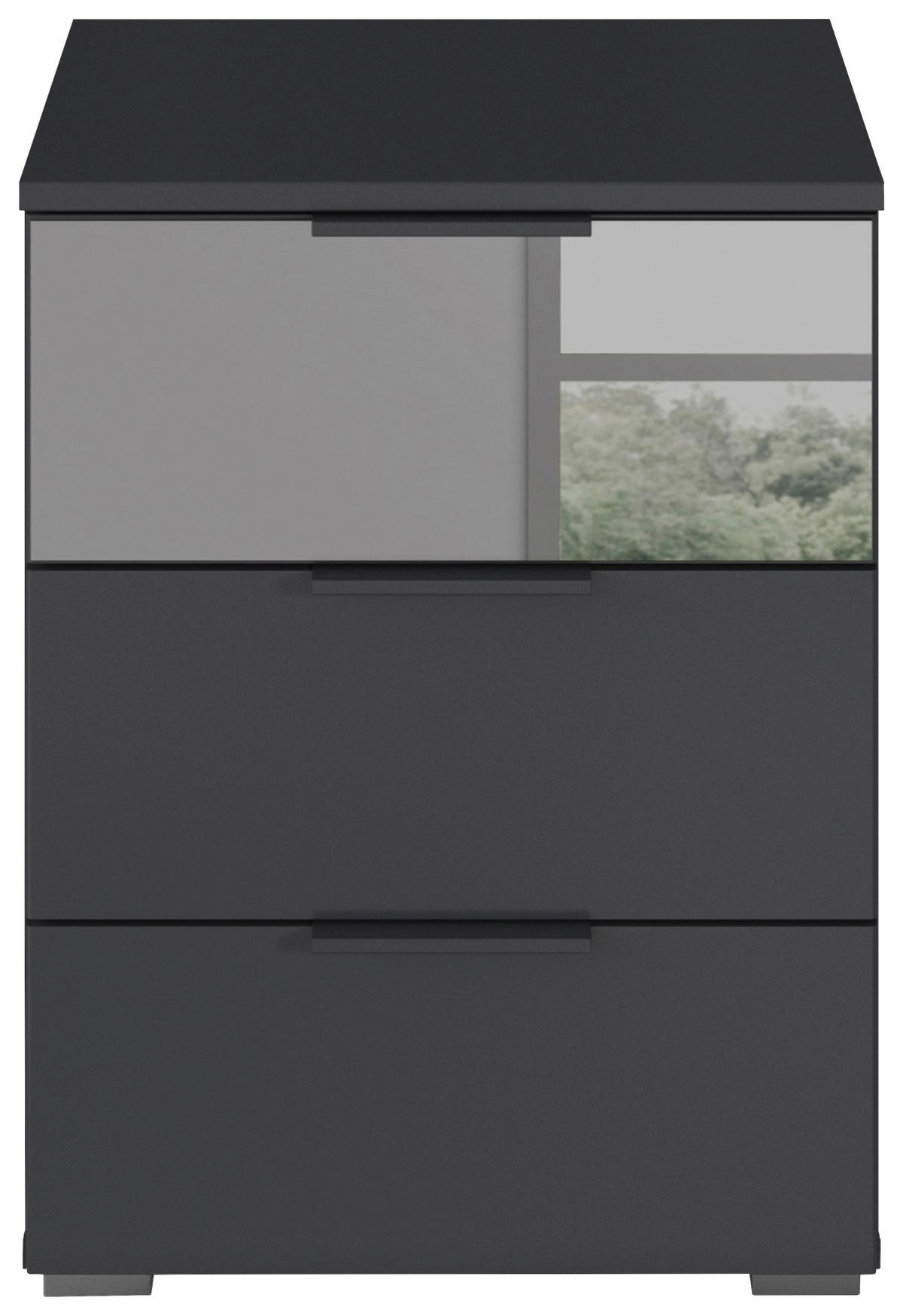 NACHTKÄSTCHEN 47/62/42 cm  in Grau  - Grau, Modern, Glas/Holzwerkstoff (47/62/42cm) - Rauch Möbel