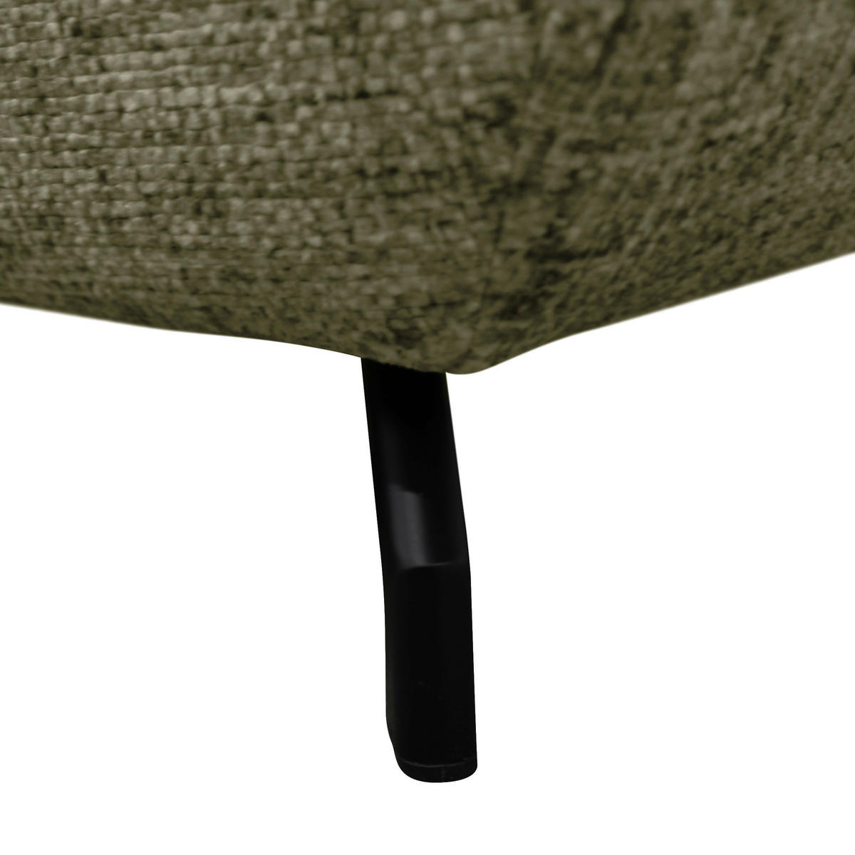 ECKSOFA in Struktur, Plüsch Grün  - Schwarz/Grün, Design, Textil/Metall (201/274cm) - MID.YOU