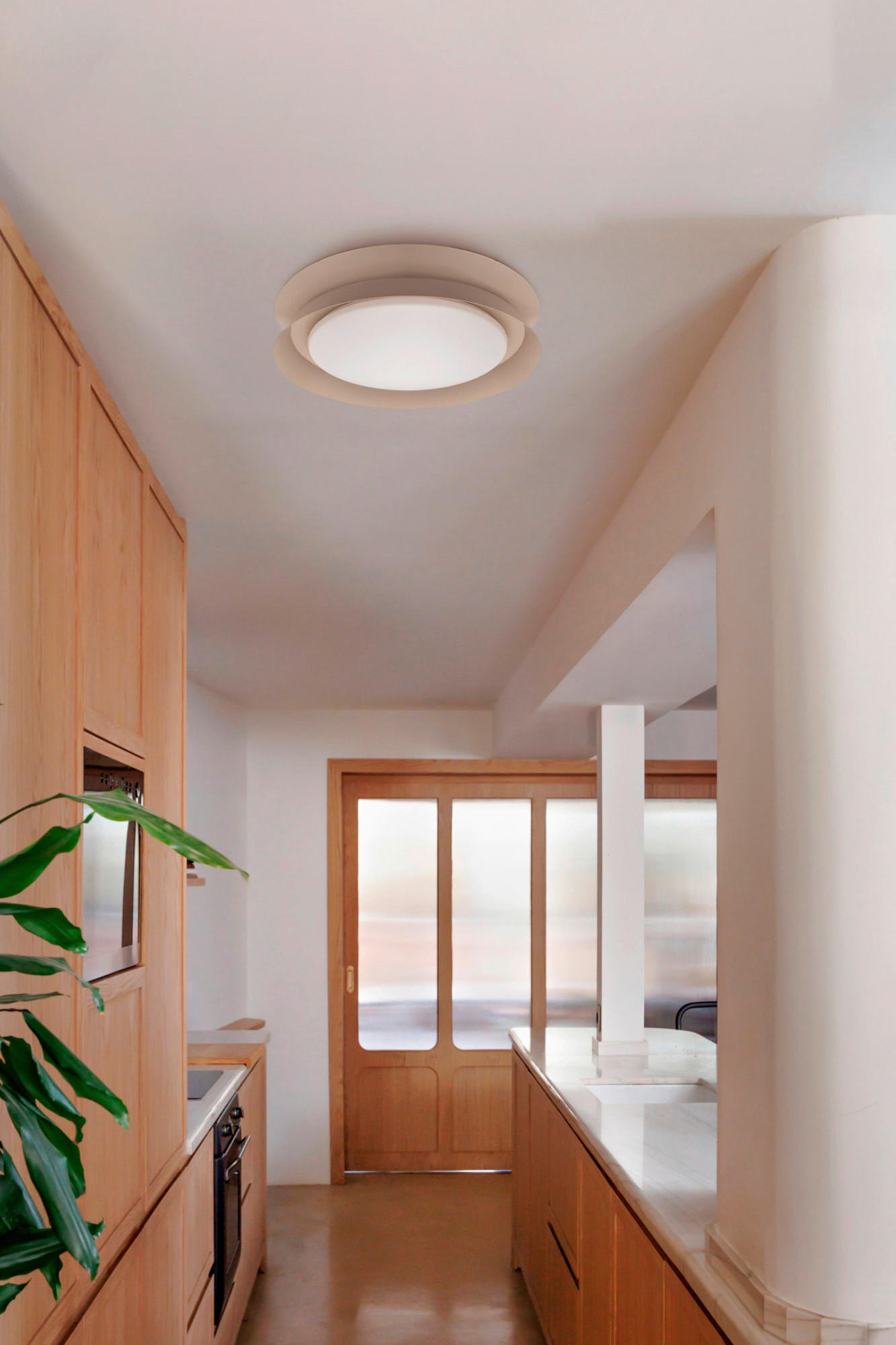 LED-DECKENLEUCHTE 45/8.2 cm   - Greige, KONVENTIONELL, Kunststoff (45/8.2cm)