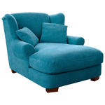 XXL-SESSEL - Hellblau, ROMANTIK / LANDHAUS, Holz/Textil (120/101/142cm) - Cantus