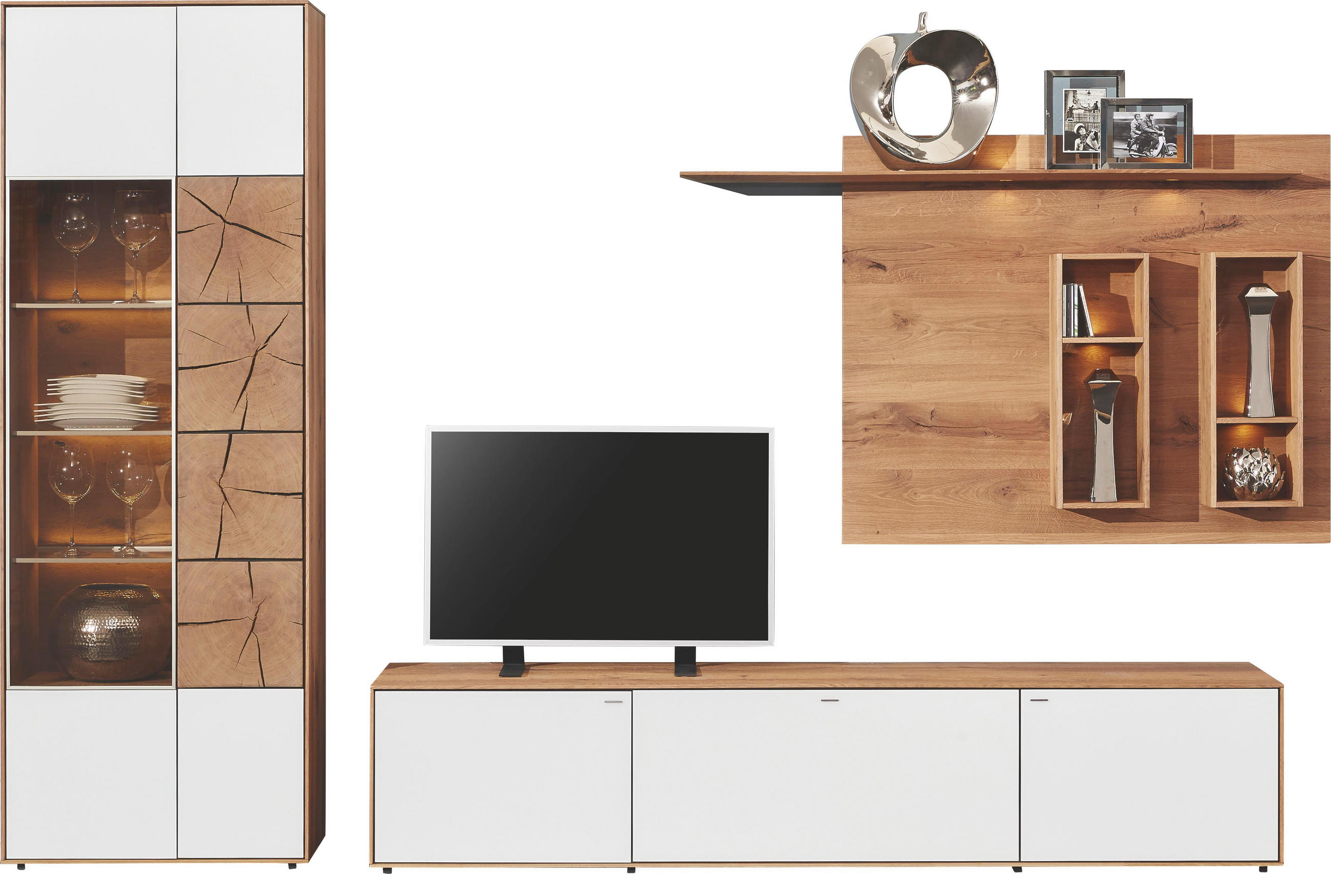 Vitrine Kerneiche Vollmassiv Eichefarben Fango Online Kaufen Xxxlutz