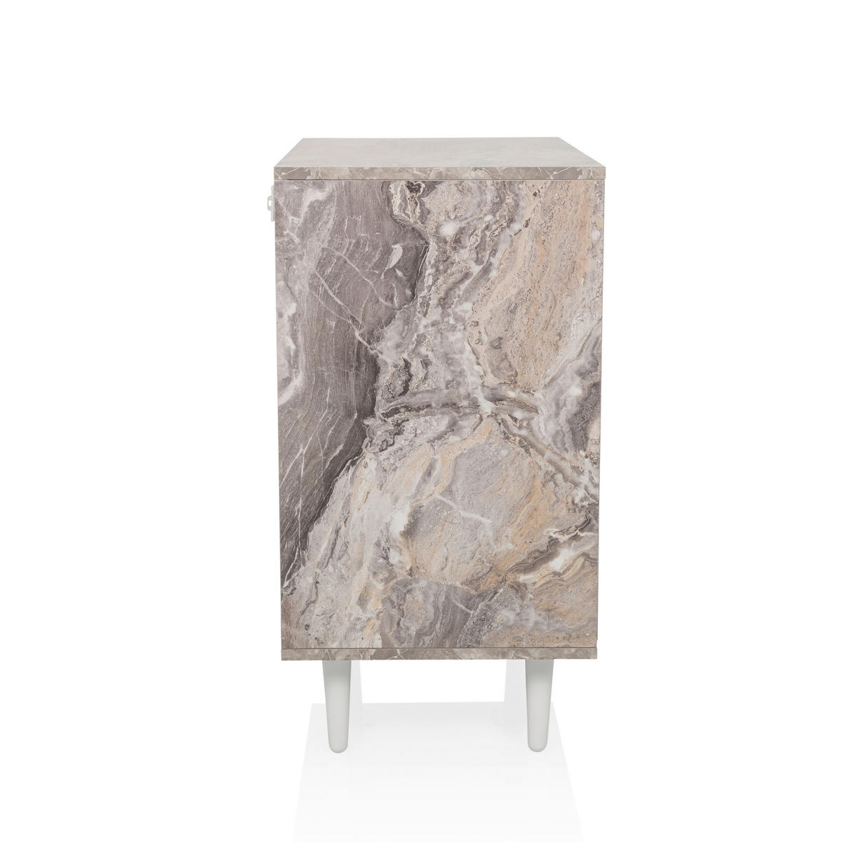 BYRÅ 72/77/39,5 cm  - vit/brun, Modern, trämaterial/trä (72/77/39,5cm) - MID.YOU