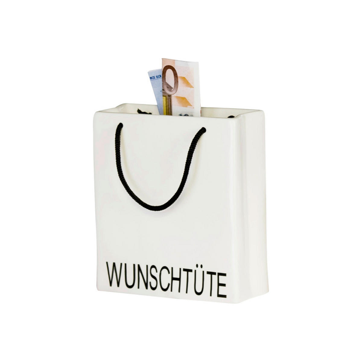 SPARDOSE  - Weiß, Basics, Keramik (13/14/5cm)