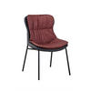 STUHL - Rotbraun/Schwarz, Design, Textil/Metall (54/84/64cm) - Kayoom