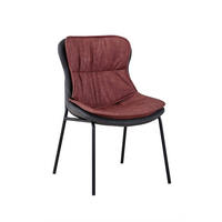 STUHL - Rotbraun/Schwarz, Design, Textil/Metall (54/84/64cm) - Kayoom