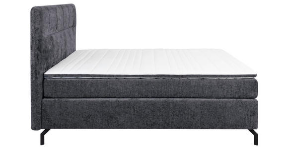 BOXSPRINGBETT 180/200 cm  in Anthrazit  - Anthrazit/Schwarz, Design, Textil/Metall (180/200cm) - Esposa