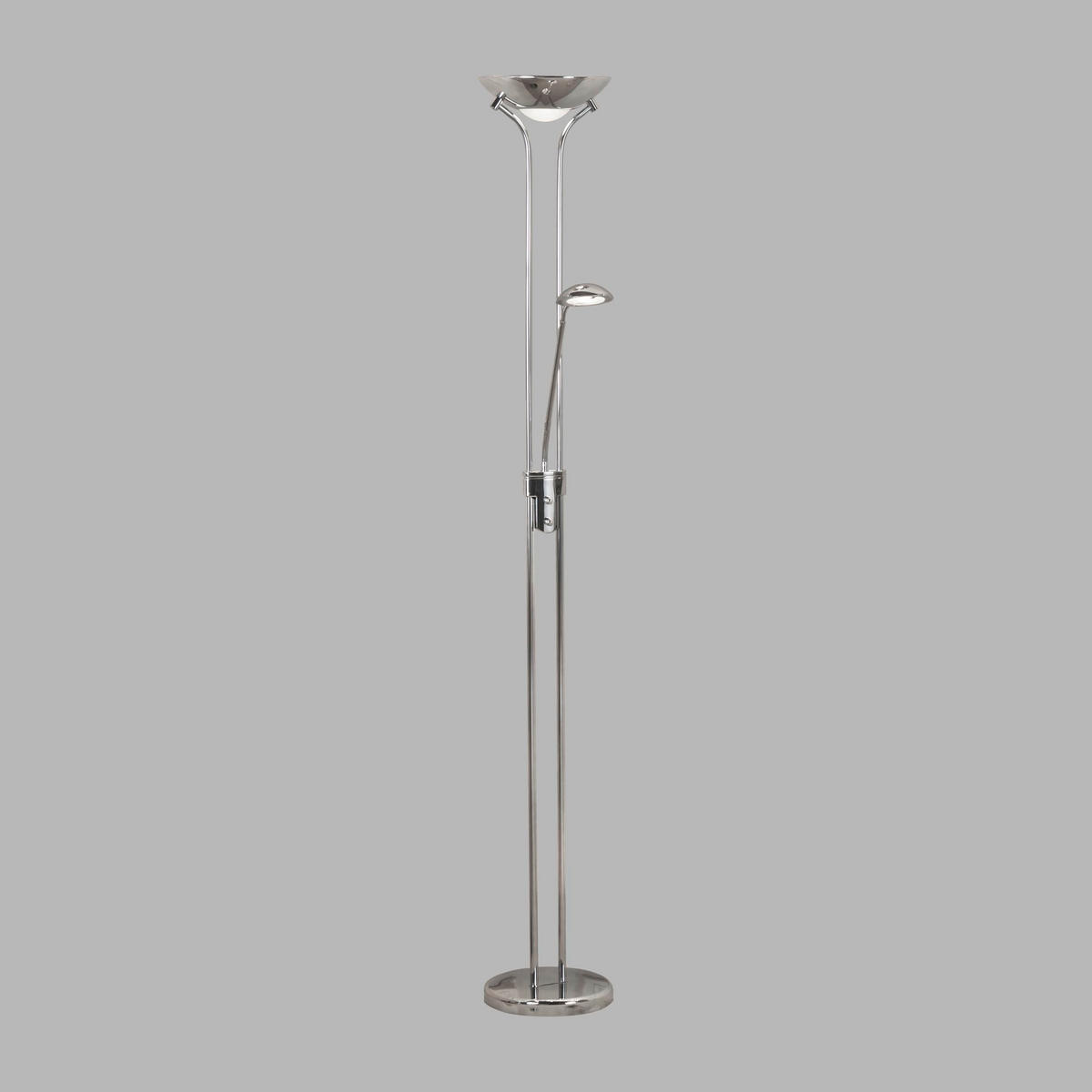 LED-STEHLEUCHTE 25.4/180 cm    - Chromfarben, Basics, Glas/Kunststoff (25.4/180cm)