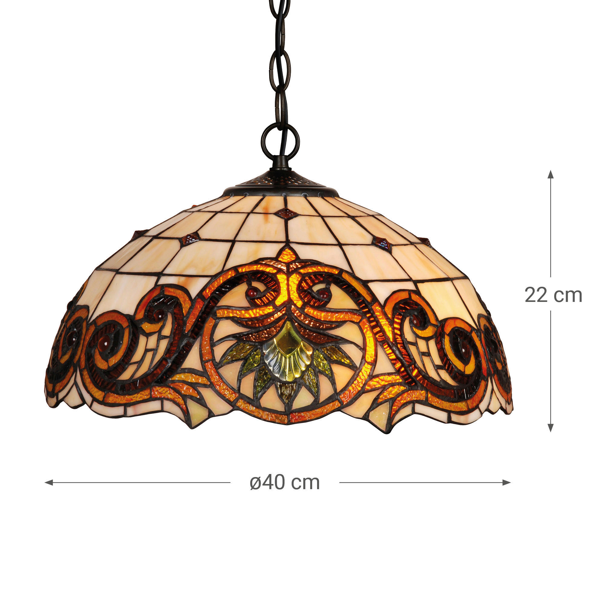 FÜGGŐLÁMPA  - barna, Basics, Üveg/fém (22/120/40cm)
