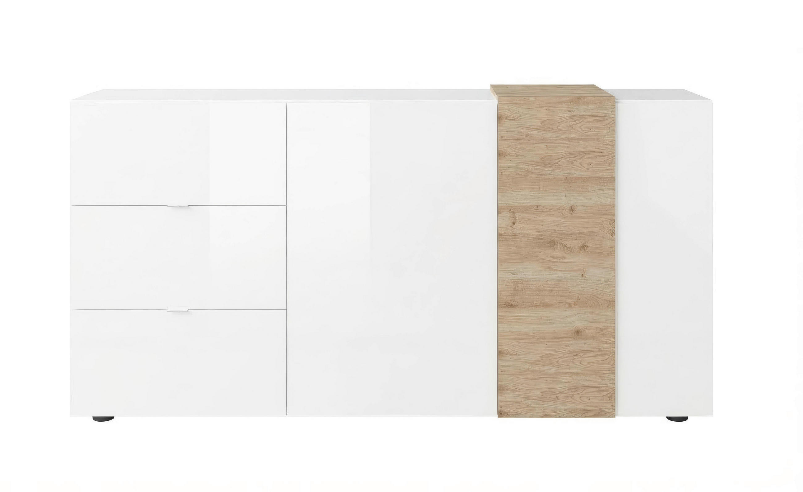 SIDEBOARD  181/86/44 cm 3 Schublade(n)  - Weiss Hochglanz/Weiss, Design, Holzwerkstoff/Kunststoff (181/86/44cm) - MID.YOU