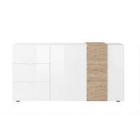 SIDEBOARD  181/86/44 cm 3 Schublade(n)  - Weiss Hochglanz/Weiss, Design, Holzwerkstoff/Kunststoff (181/86/44cm) - MID.YOU