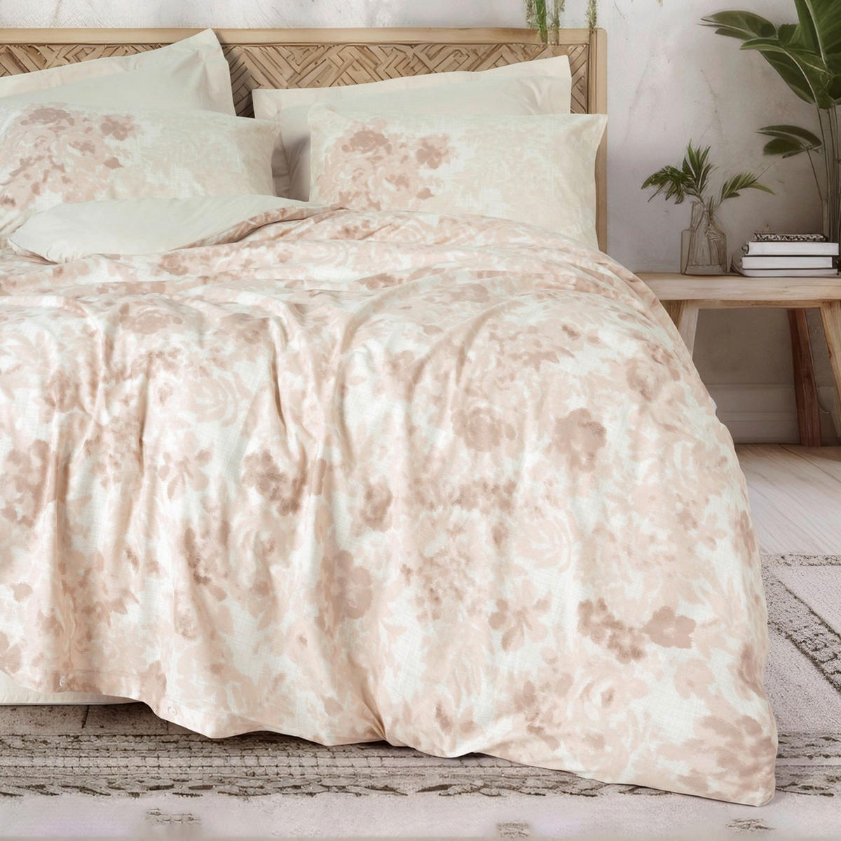 BETTWÄSCHE Renforcé 155/220 cm  - Beige, Basics, Textil (155/220cm)