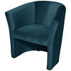RELAXSESSEL Velours    - Blau/Schwarz, Design, Kunststoff/Textil (75/76/65cm) - MID.YOU