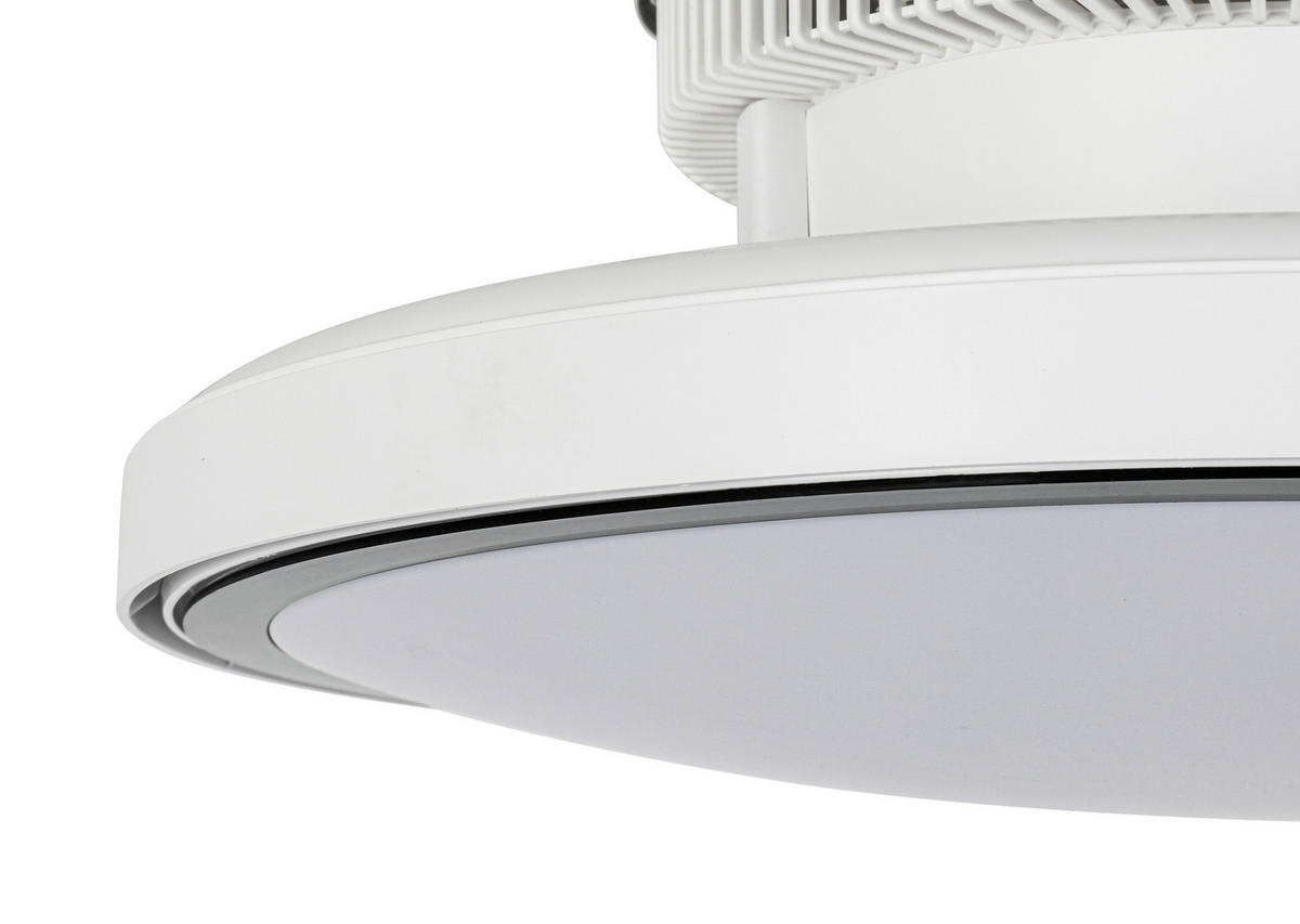 DECKENVENTILATOR - Schwarz/Weiß, Trend, Kunststoff/Metall (46/19,5cm) - Mican