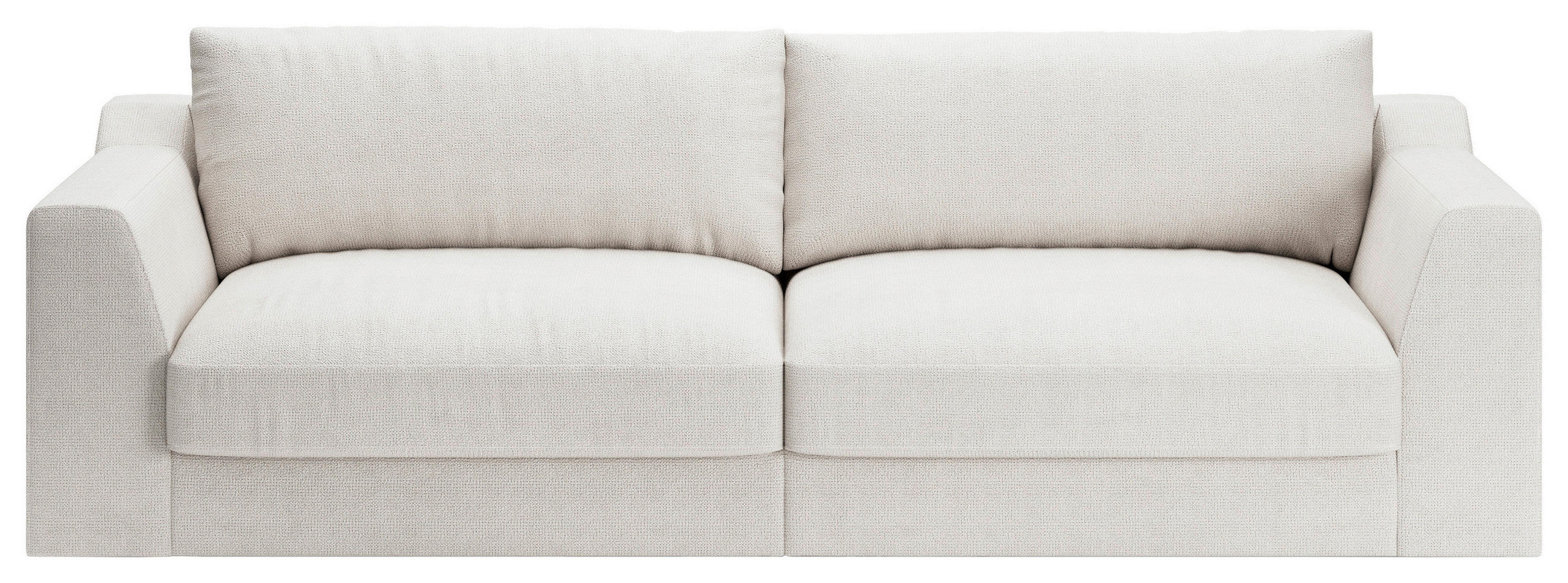 BIGSOFA Chenille, Flachgewebe Grau  - Schwarz/Grau, Design, Kunststoff/Textil (276/90/109cm) - home24