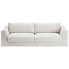 BIGSOFA Chenille, Flachgewebe Grau  - Schwarz/Grau, Design, Kunststoff/Textil (276/90/109cm) - home24
