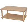 COUCHTISCH Kautschukholz massiv 58,5/89/40 cm rechteckig Buchefarben  - Buchefarben, KONVENTIONELL, Holz/Holzwerkstoff (58,5/89/40cm) - MID.YOU
