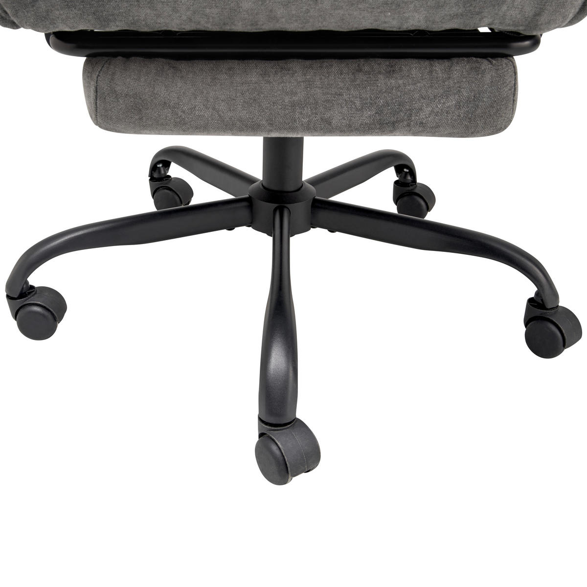 DREHSTUHL  in Chenille Grau  - Schwarz/Grau, Lifestyle, Holz/Kunststoff (66/112-120/62cm) - MID.YOU