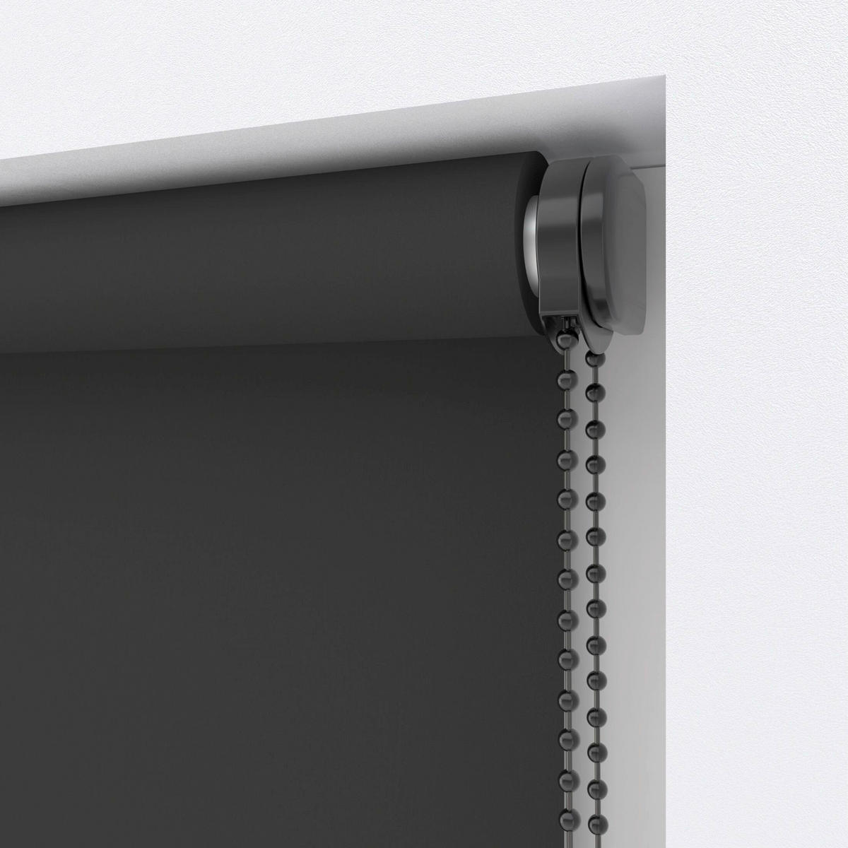 VERDUNKELUNGSROLLO  - Schwarz, Basics, Textil (210/190cm)