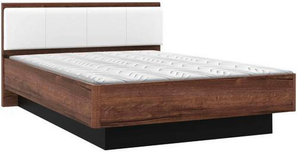 BETT 140/200 cm in Schwarz, Weiß, Eichefarben - Eichefarben/Schwarz, Design, Kunststoff/Metall (140/200cm) - Carryhome