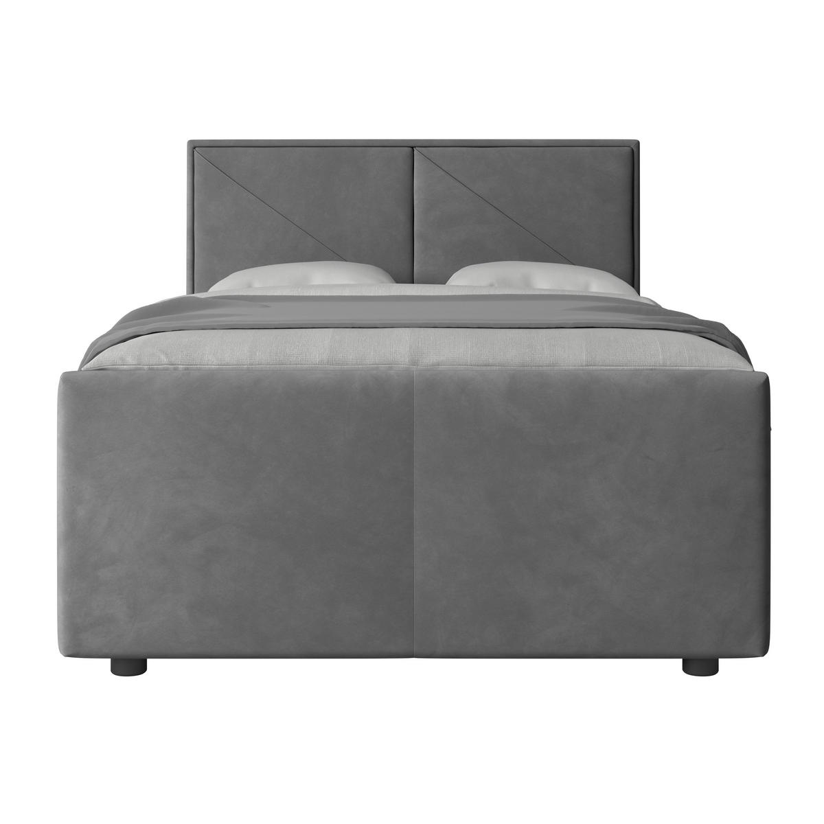 BOXSPRINGBETT 140/200 cm  in Hellgrau  - Hellgrau, Modern, Holz/Kunststoff (140/200cm) - MID.YOU