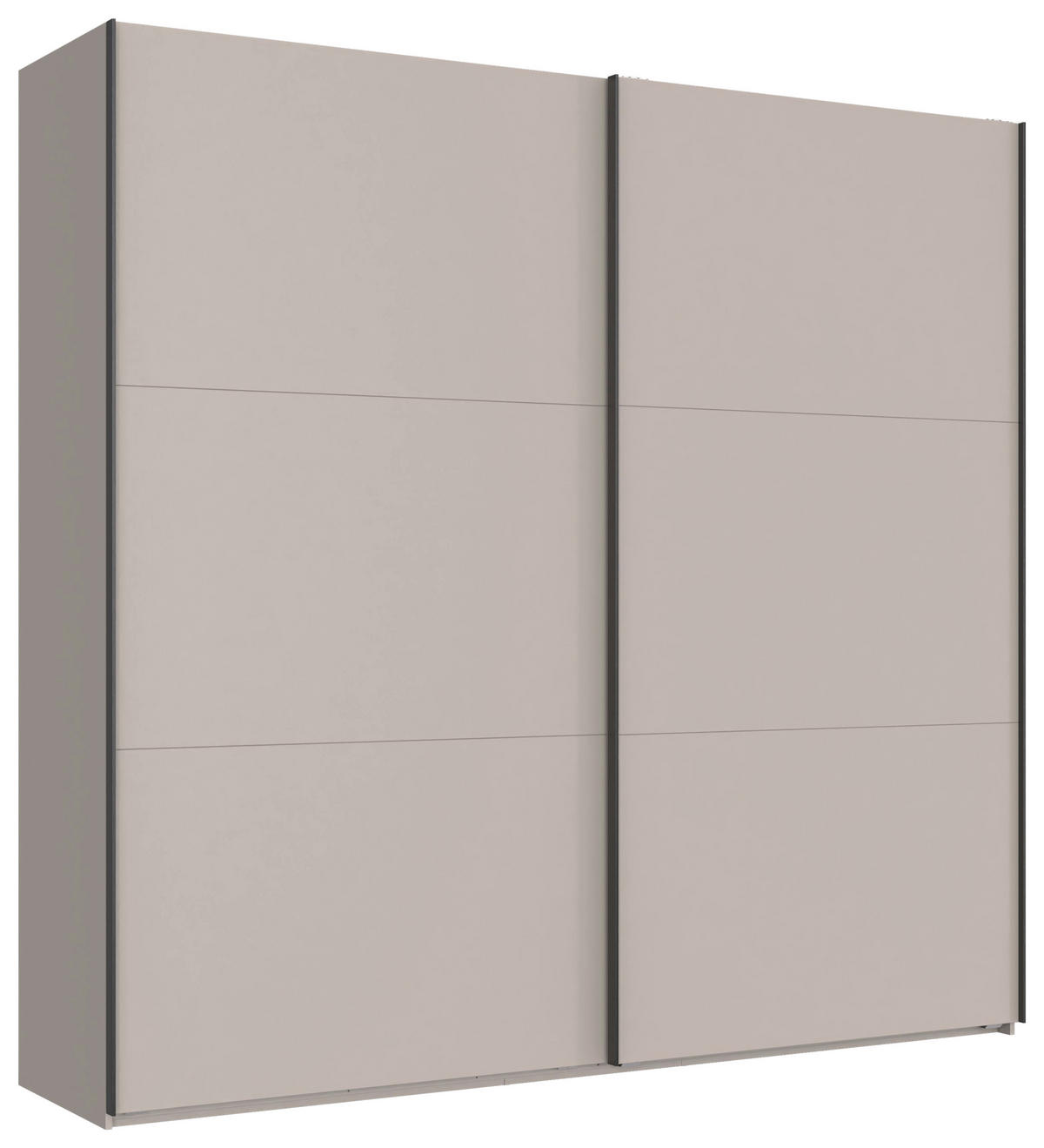 SCHWEBETÜRENSCHRANK 250/216/65 cm 2-türig Sahara  - Schwarz/Sahara, MODERN, Holzwerkstoff/Metall (250/216/65cm) - MID.YOU