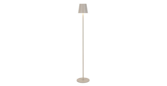 AKKU-STEHLEUCHTE 22/130 cm - Sandfarben, Design, Kunststoff/Metall (22/130cm) - Novel