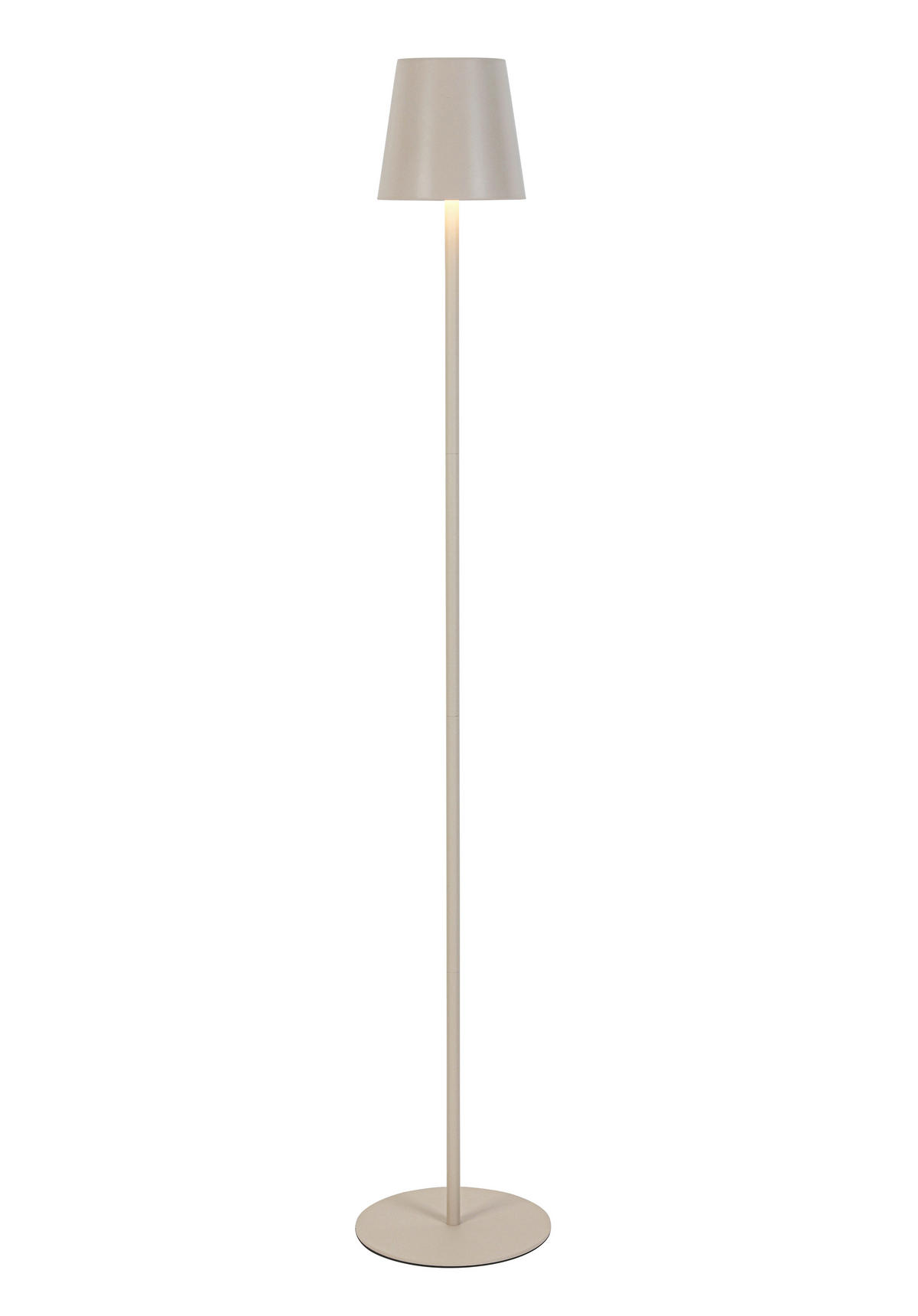 AKU STOJACÍ LAMPA, 22/130 cm  - pískové barvy, Design, kov/plast (22/130cm) - Novel