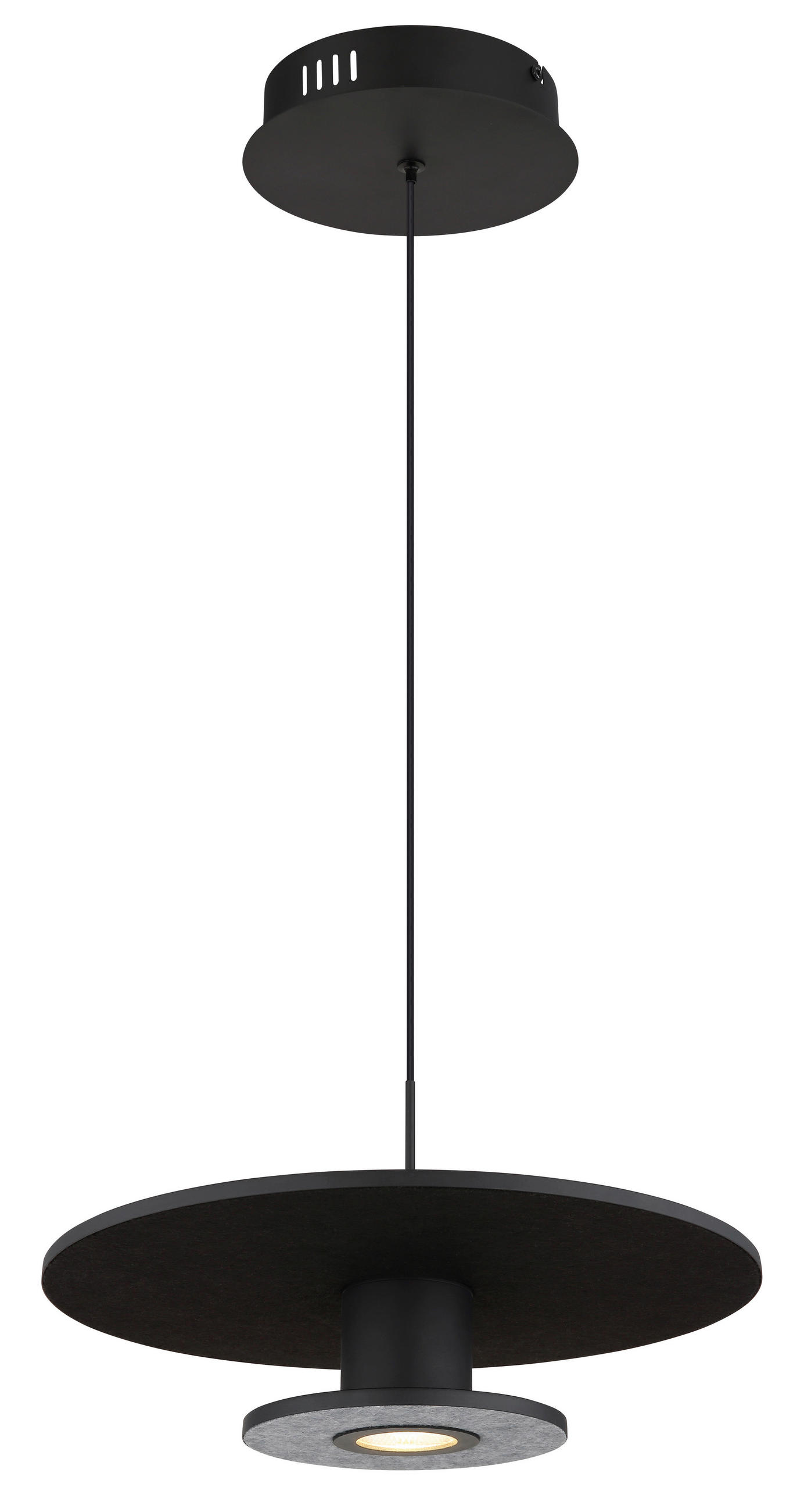 ZÁVĚSNÉ LED SVÍTIDLO, 38/150 cm  - černá, Basics, kov/textil (38/150cm) - Globo