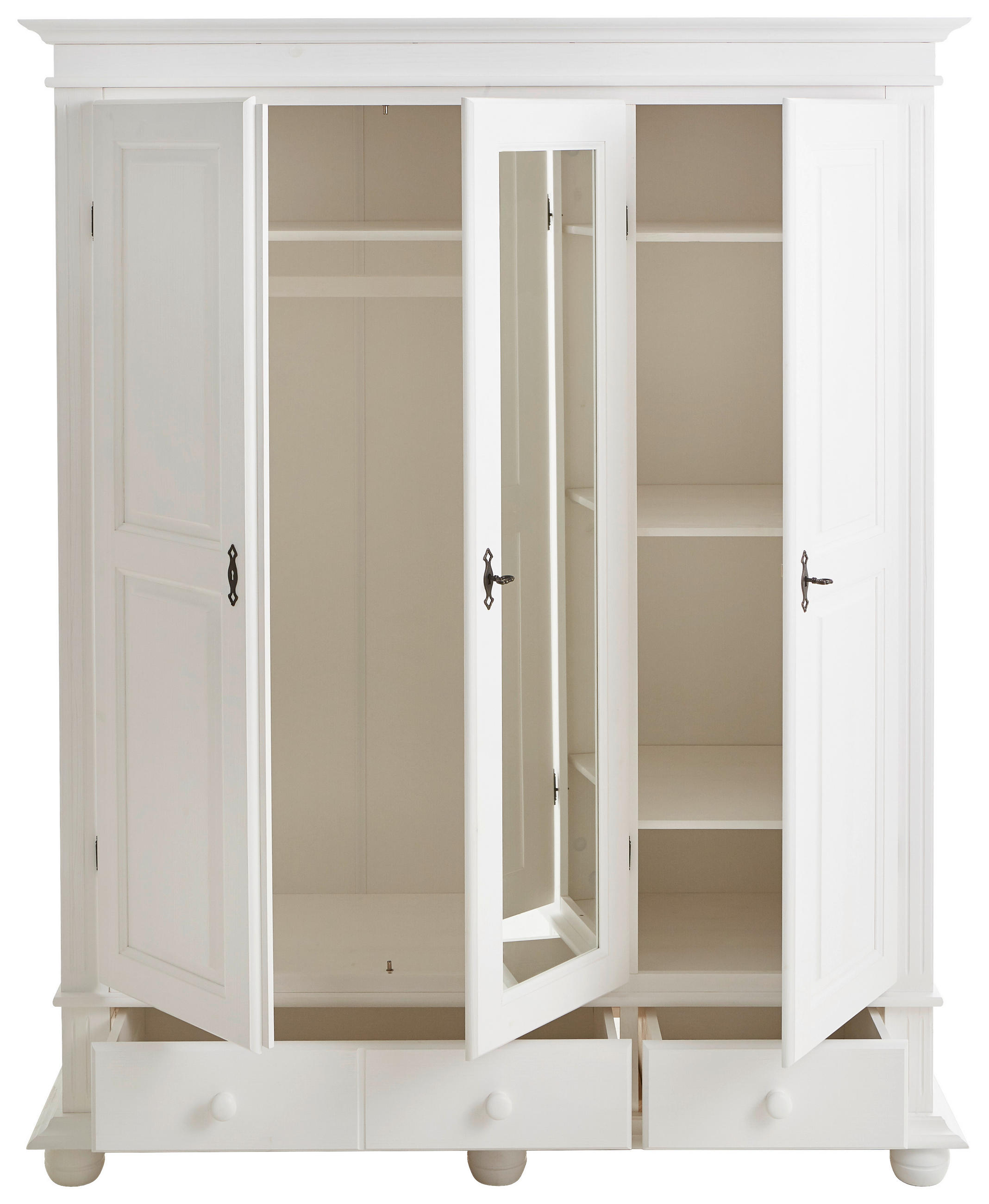 GARDEROBENSCHRANK  in 154/192/58 cm  - Schwarz/Weiß, LIFESTYLE, Holz/Holzwerkstoff (154/192/58cm) - Landscape