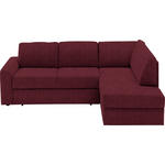 ECKSOFA in Webstoff Rot  224/165 cm  - Rot/Schwarz, KONVENTIONELL, Kunststoff/Textil (224/165cm) - Xora