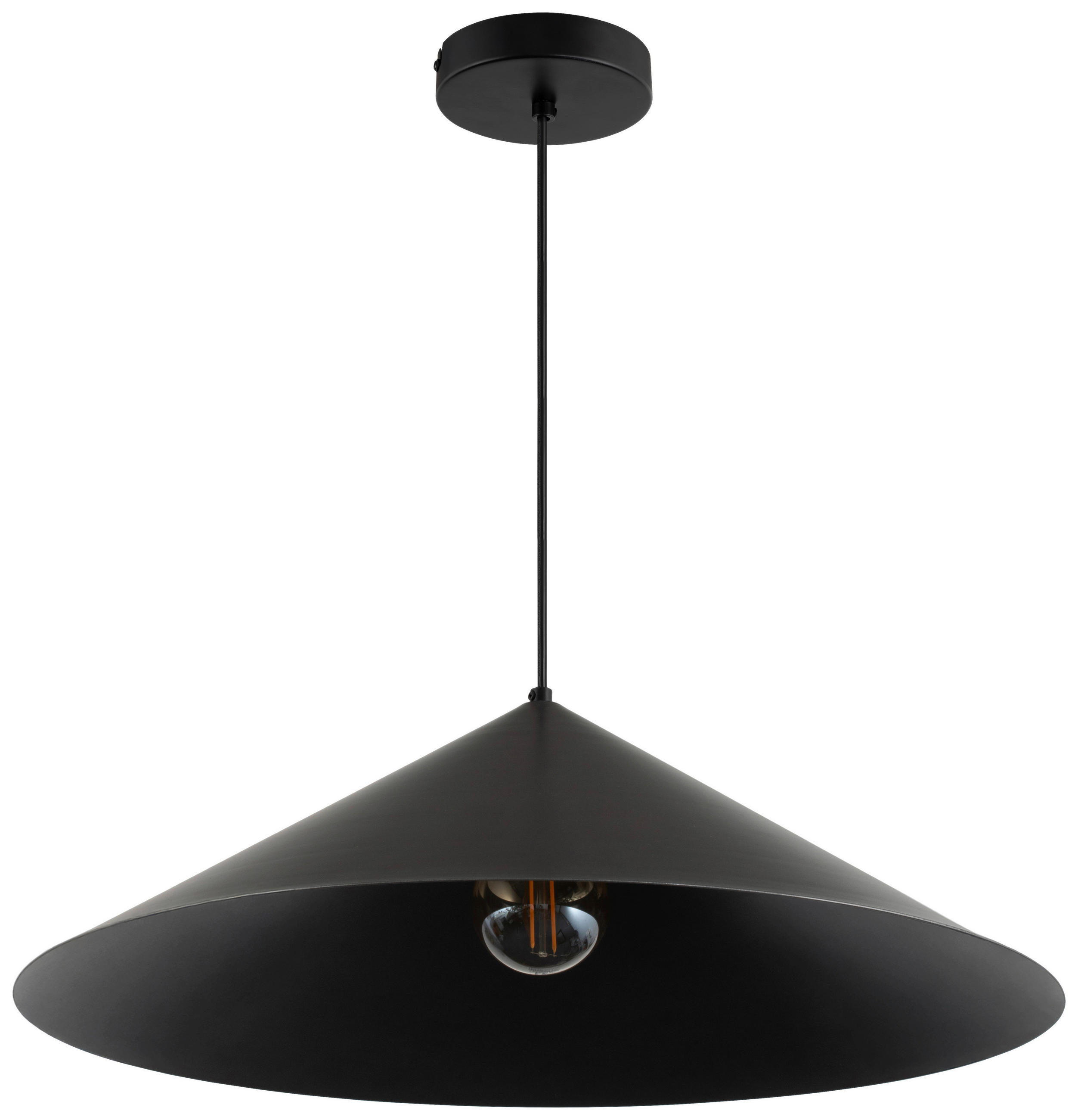 HÄNGELEUCHTE 60/120 cm  - Dunkelgrau/Schwarz, Design, Metall (60/120cm) - Collet's Monde