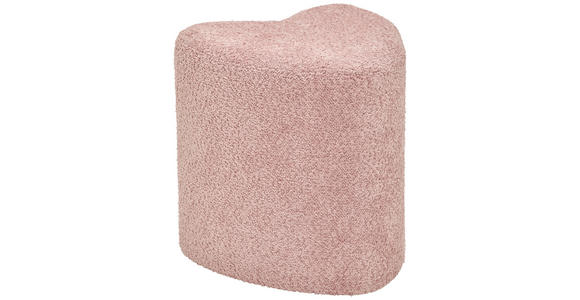 HOCKER Vliesstoff, Bouclé Pink  - Pink, Trend, Textil (41/44/41cm) - Xora