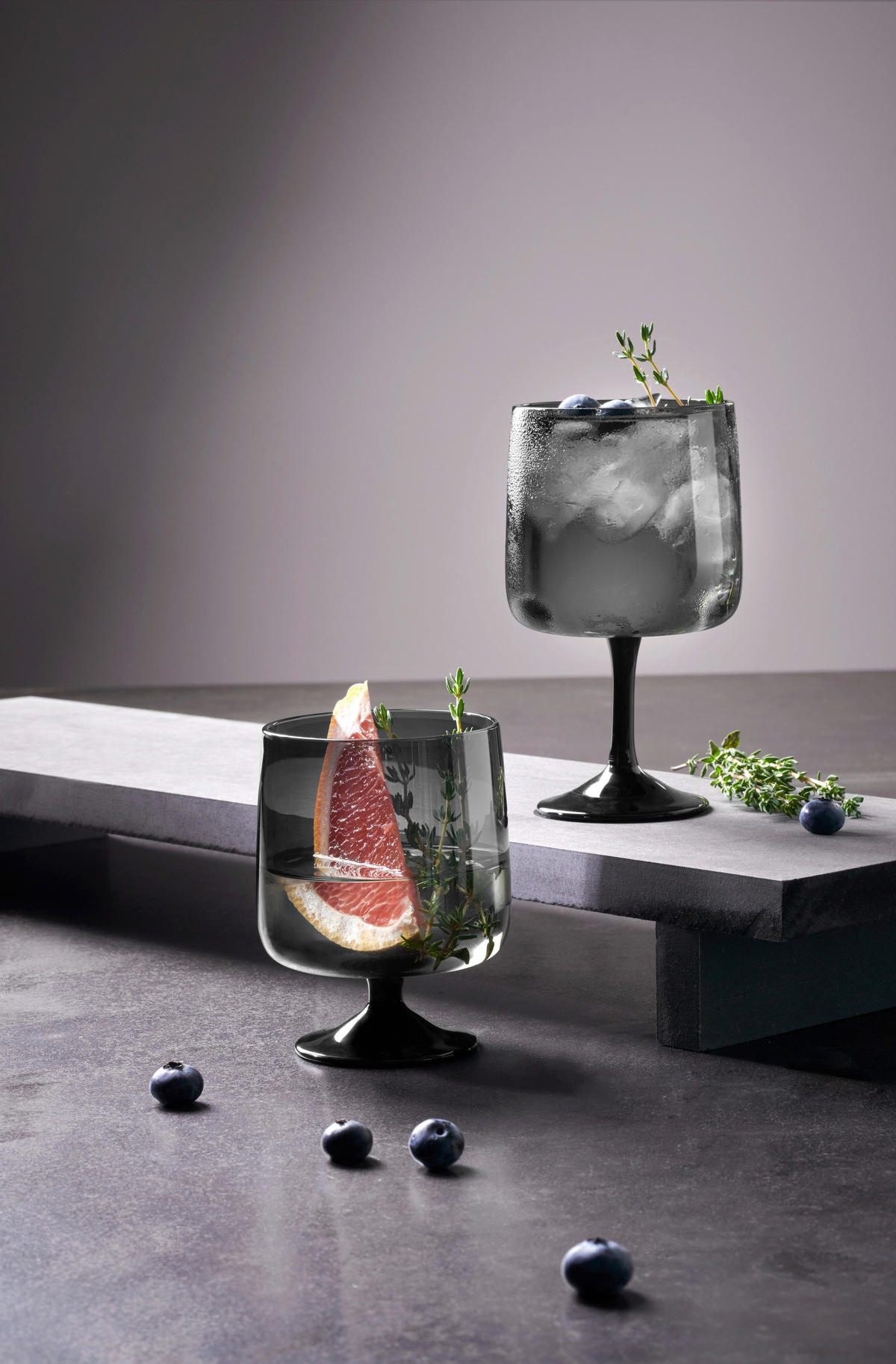 GLAS Sarabi grey 200 ml  - Grau, Design, Glas (8/10,5cm) - ASA
